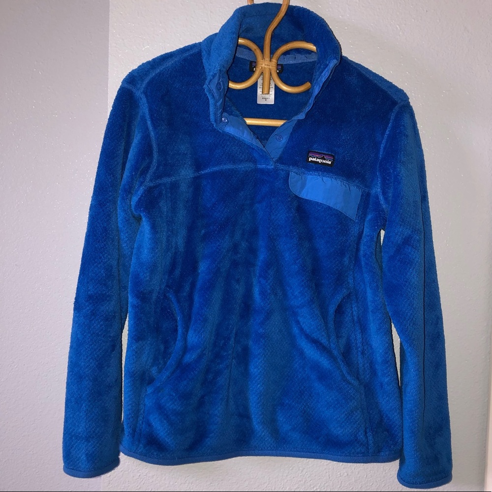 Patagonia Women's Re-Tool Snap-T® Fleece Pullover in Blue, Women's Size Medium